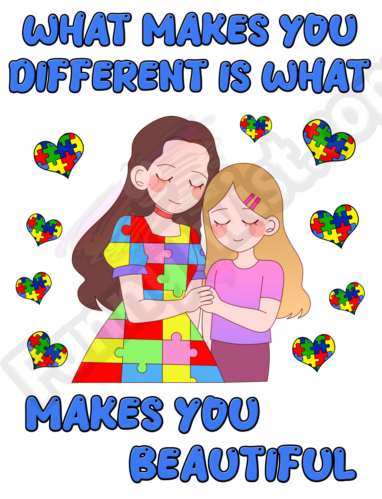 Autism T- Shirt "What make you Different is what make you Beautiful" - Funnytwist.com