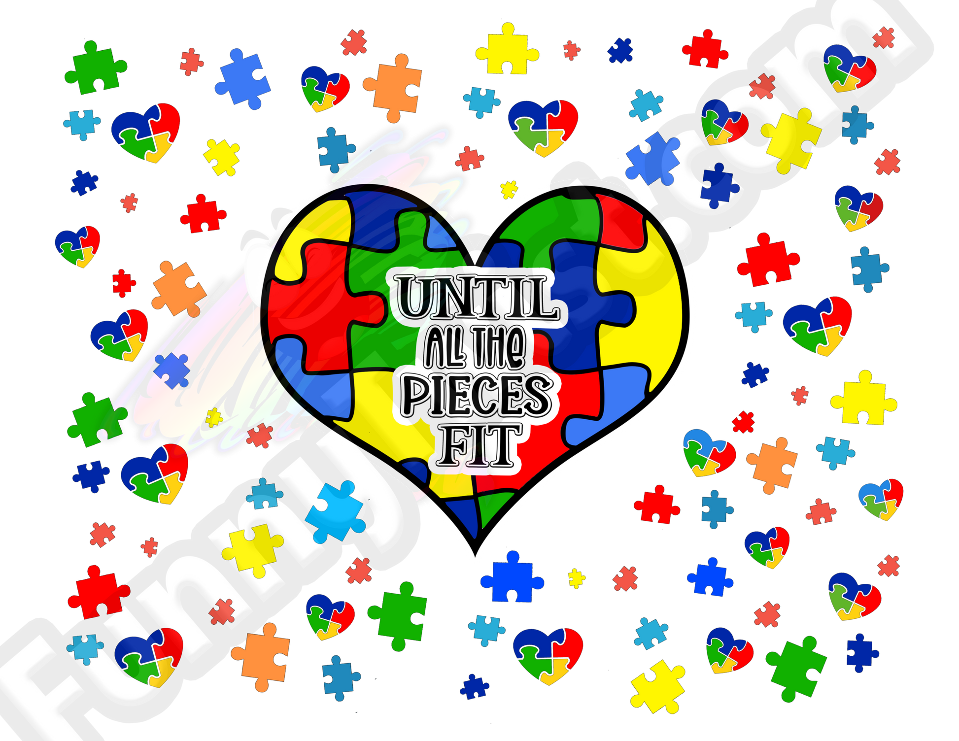 Autism Tumbler 20oz "Until all the pieces Fit" - Funnytwist.com