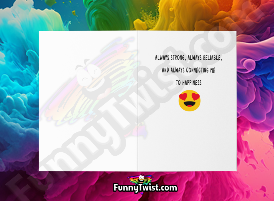 Funny Card Thanks for being the WIFI signal in my life - Funnytwist.com