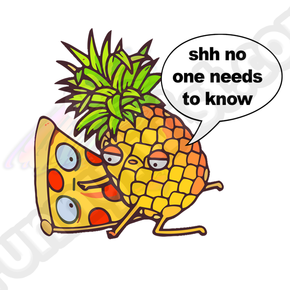 Funny Ceramic Shot "Shh... No one needs to know (Pineapple & pizza)" - Funnytwist.com