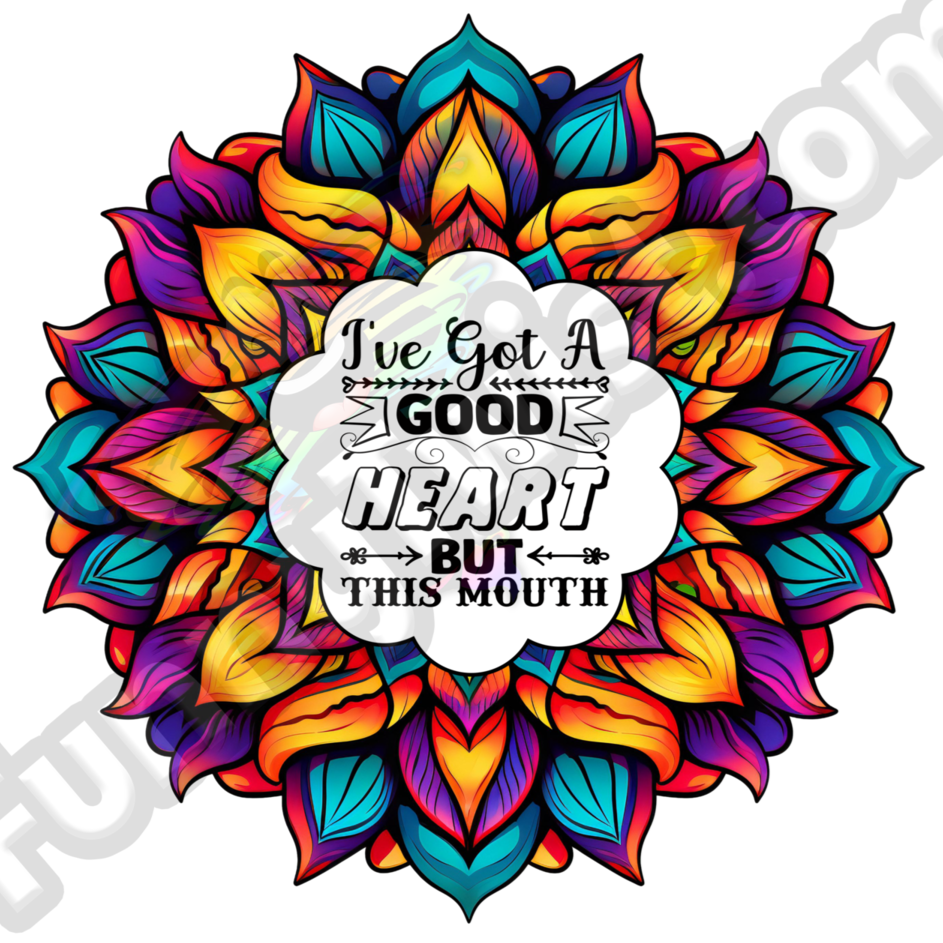 Funny Tumbler 20oz "I've Got A Good Heart But This Mouth" - Funnytwist.com
