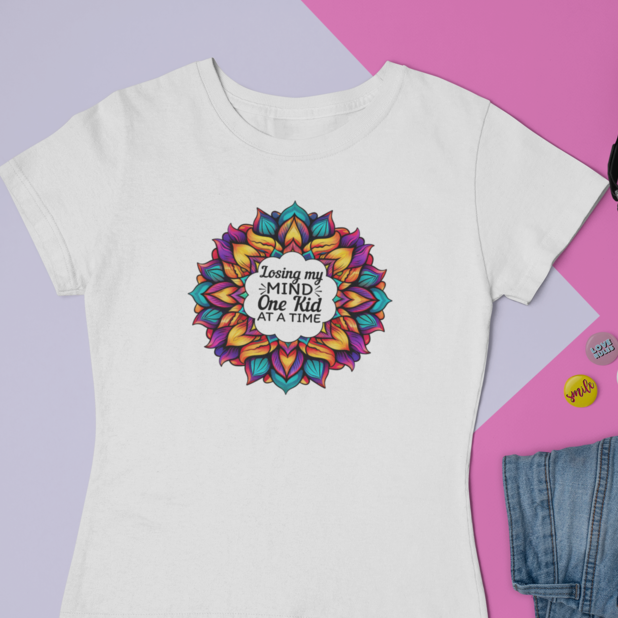 Funny T-Shirt  "Losing my mind one kid at a time" - Funnytwist.com