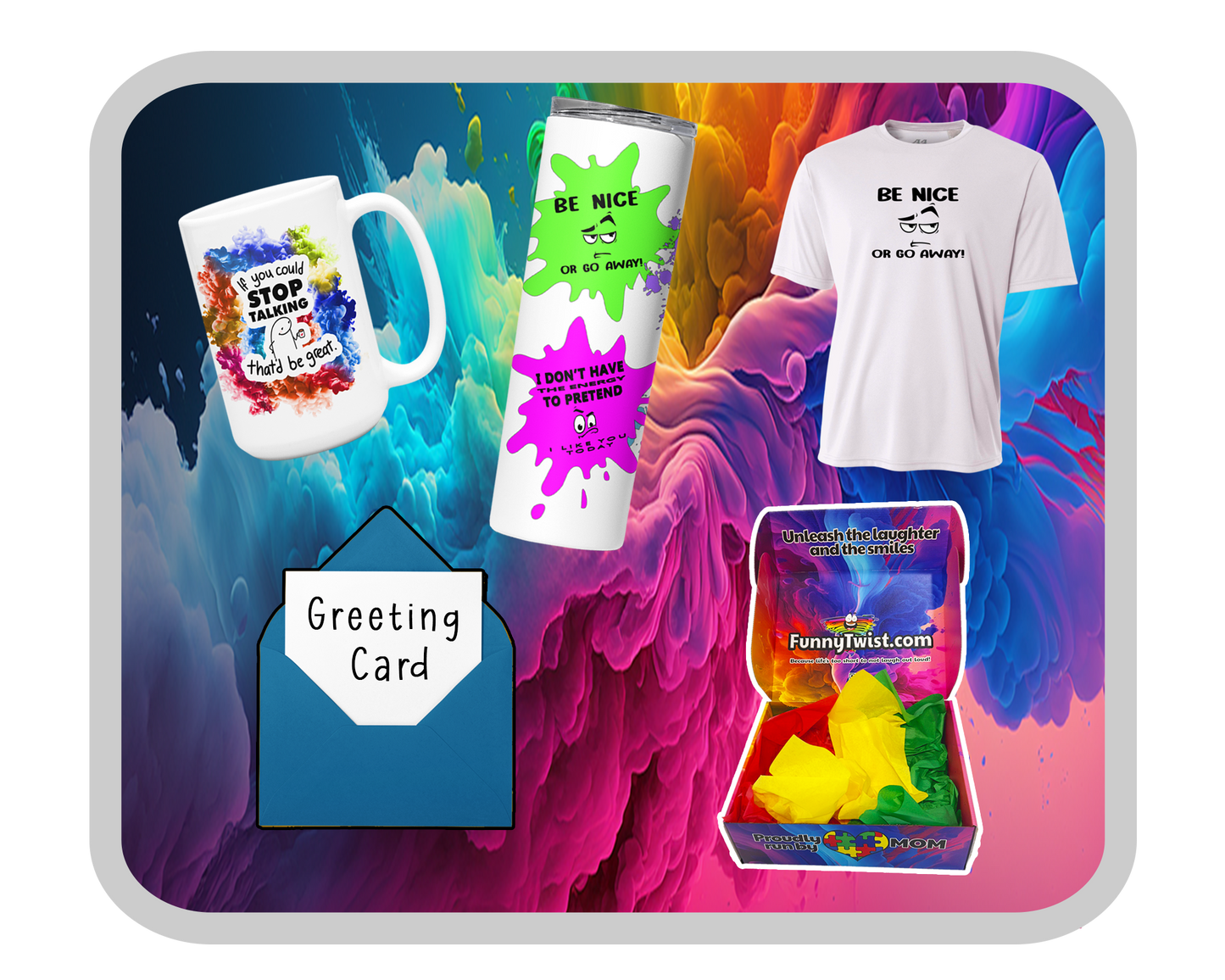 Funny Box: One Mug + One Tumbler + One T-Shirt - Funnytwist.com