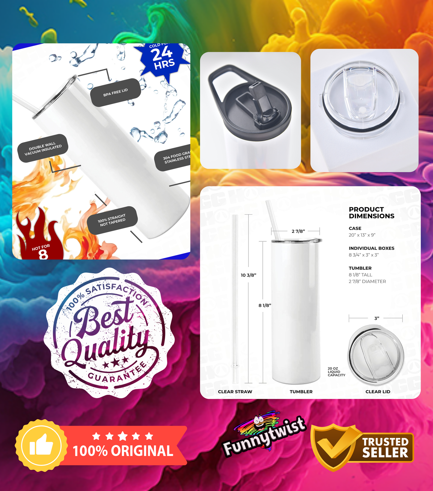 In My Feral Era Raccoon Funny 20oz Stainless Steel  Tumbler