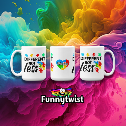 Autism Mug 15oz Ceramic Super Power/Different no less
