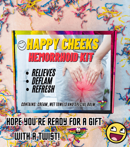 TwistBox Happy Cheeks Hemorrhoid Kit Prank (Just The Box) - Funnytwist.com