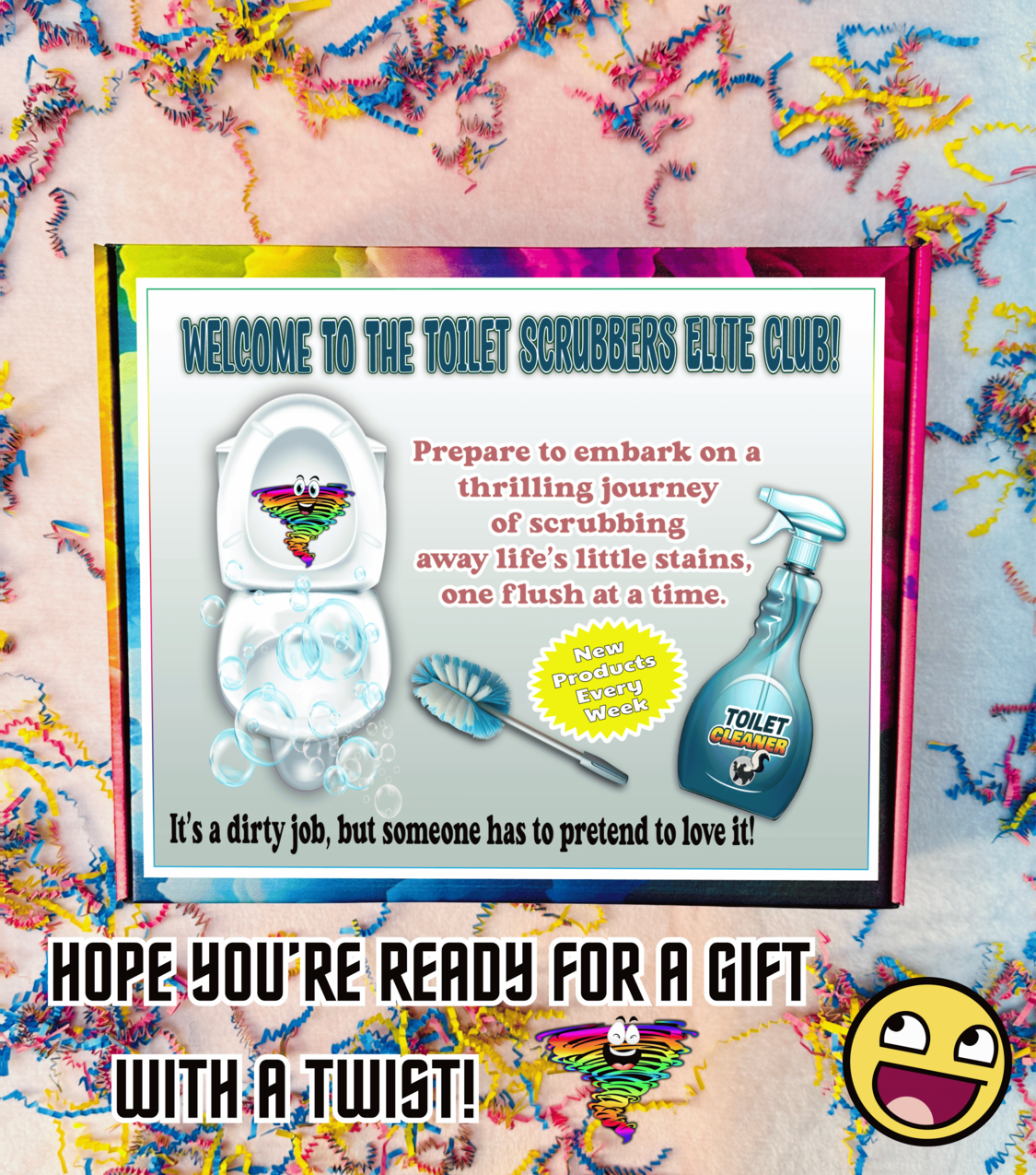TwistBox The Toilet Scrubber Elite Club Prank (Just The Box) - Funnytwist.com