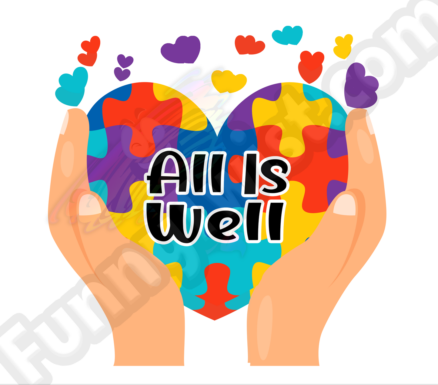 Autism Mug 15oz Ceramic "All is Well" - Funnytwist.com