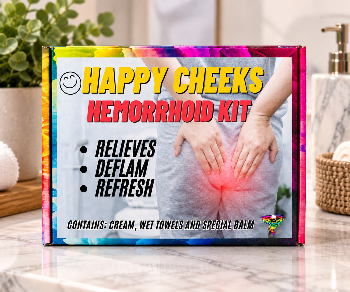 Happy Cheeks Hemorrhoid Kit TwistBox - funny prank gift box by FunnyTwist