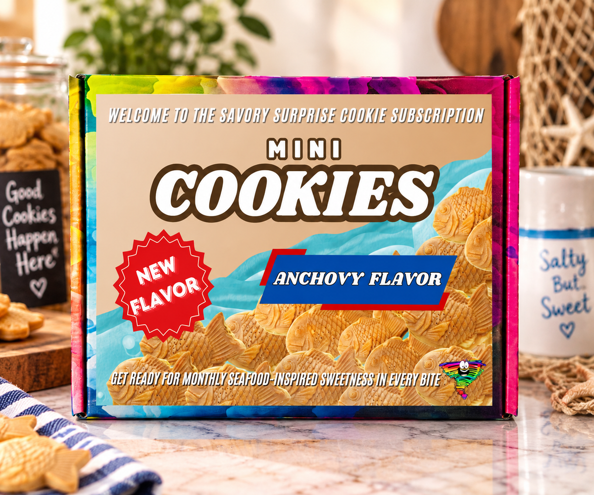 Savory Surprise Cookie Subscription TwistBox - funny prank gift box by FunnyTwist