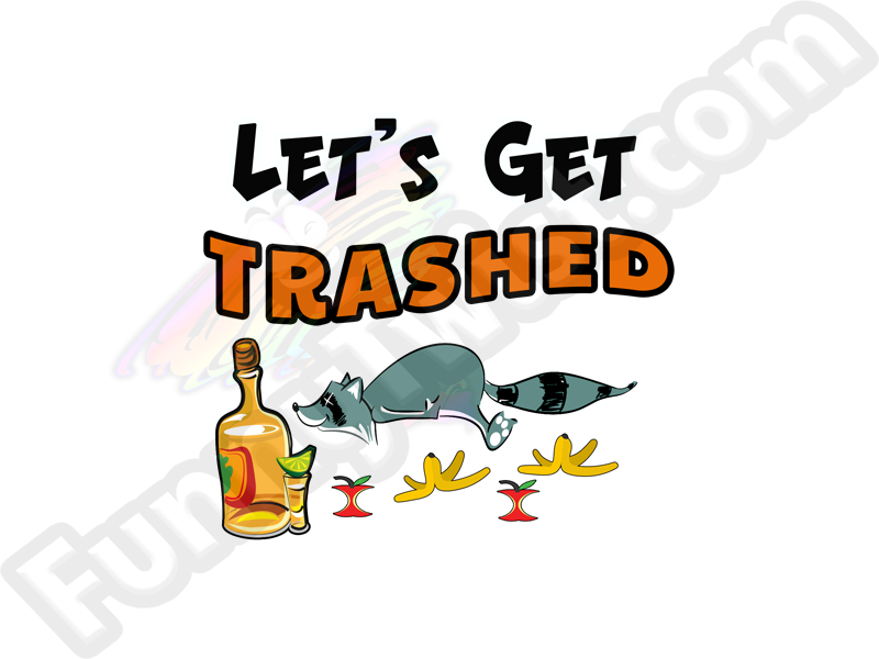 Funny Ceramic Shot "Let's get Trashed" - Funnytwist.com