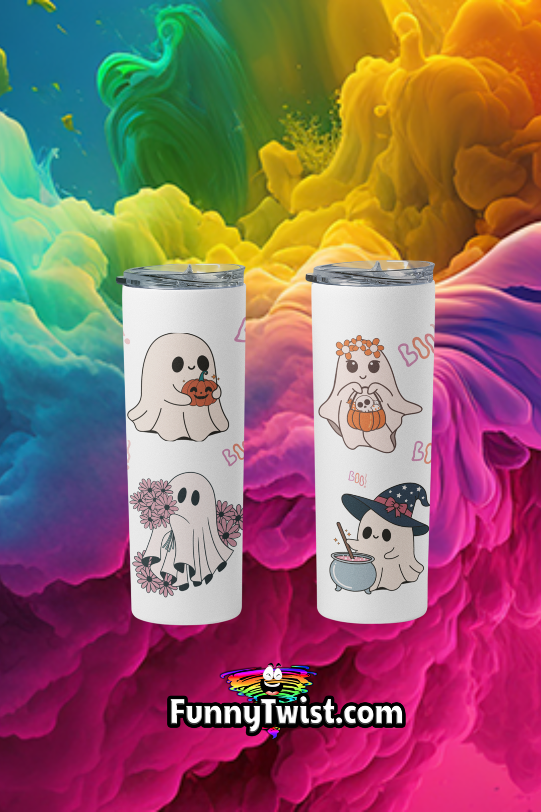 Funny Tumbler 20oz  Fall Ghost - Funnytwist.com