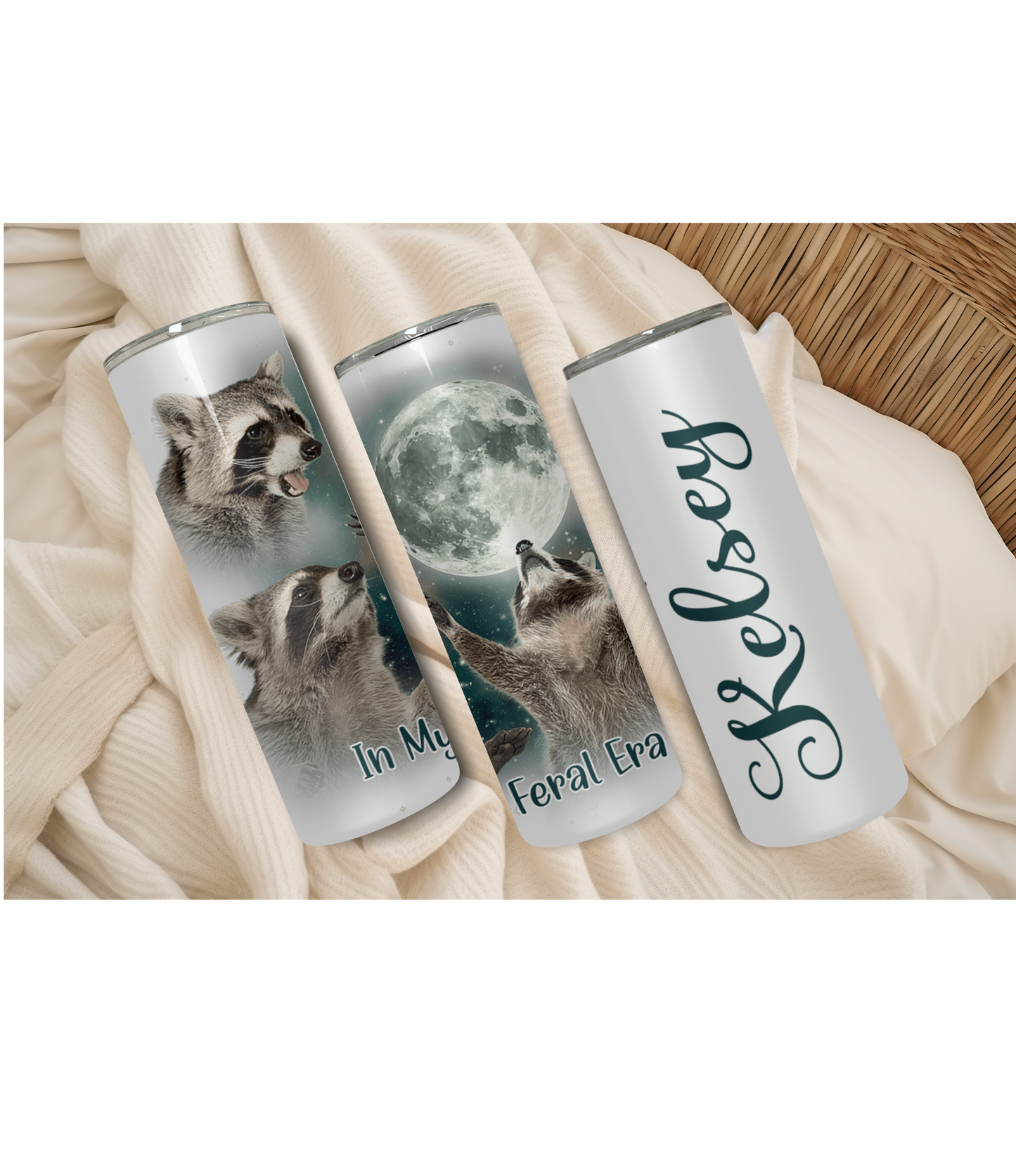 In My Feral Era Raccoon Funny 20oz Stainless Steel  Tumbler