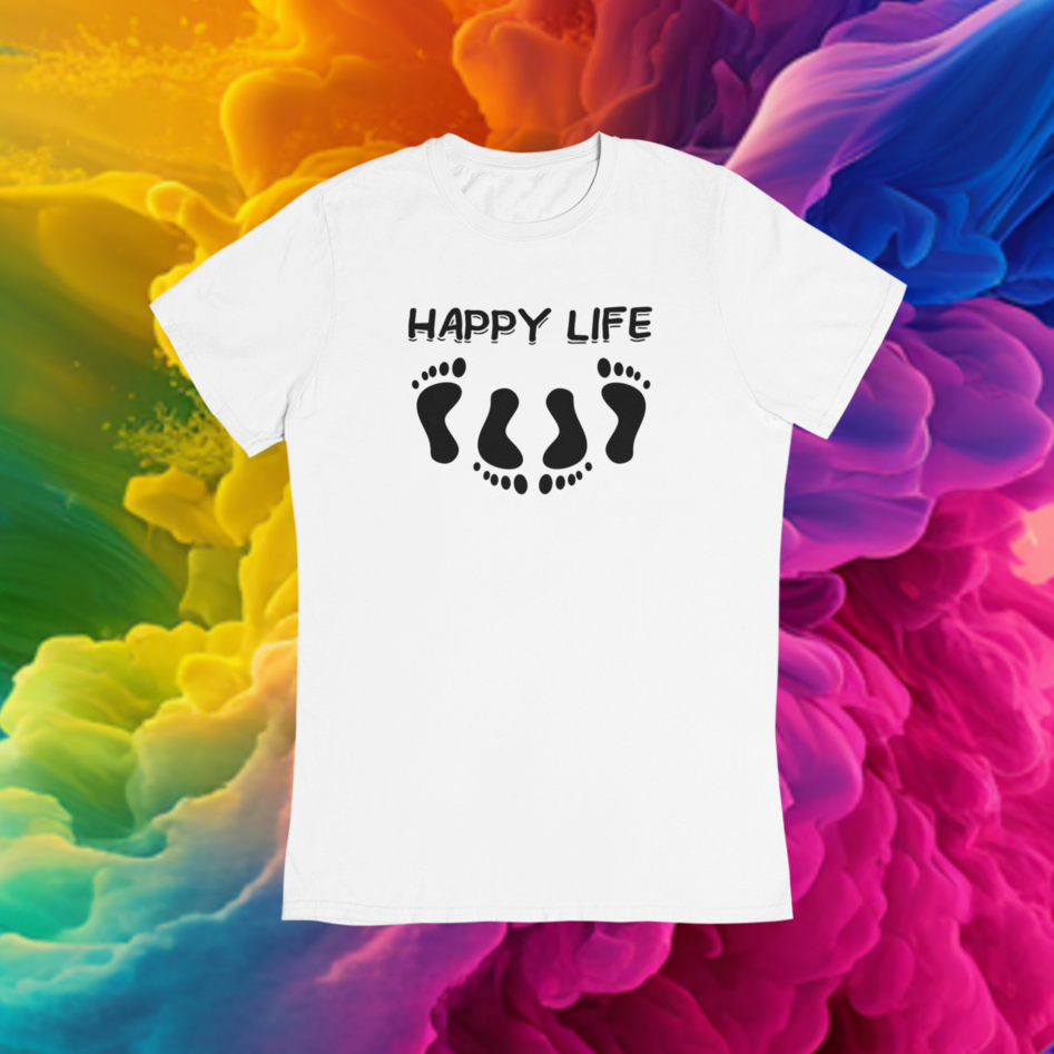 Funny T-Shirt "Happy Life!" - Funnytwist.com