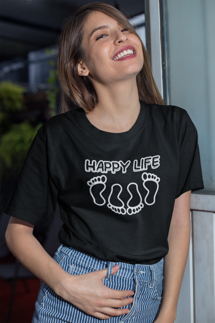 Funny T-Shirt "Happy Life!" - Funnytwist.com