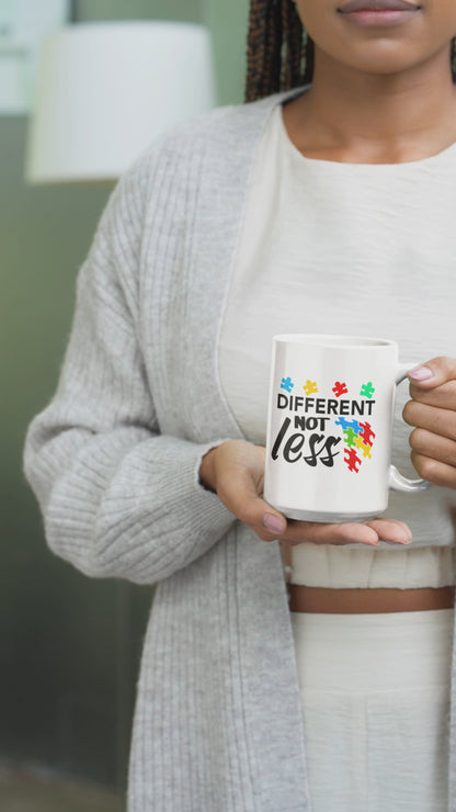 Autism Mug 15oz Ceramic Super Power/Different no less