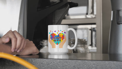 Autism Mug 15oz Ceramic "All is Well"