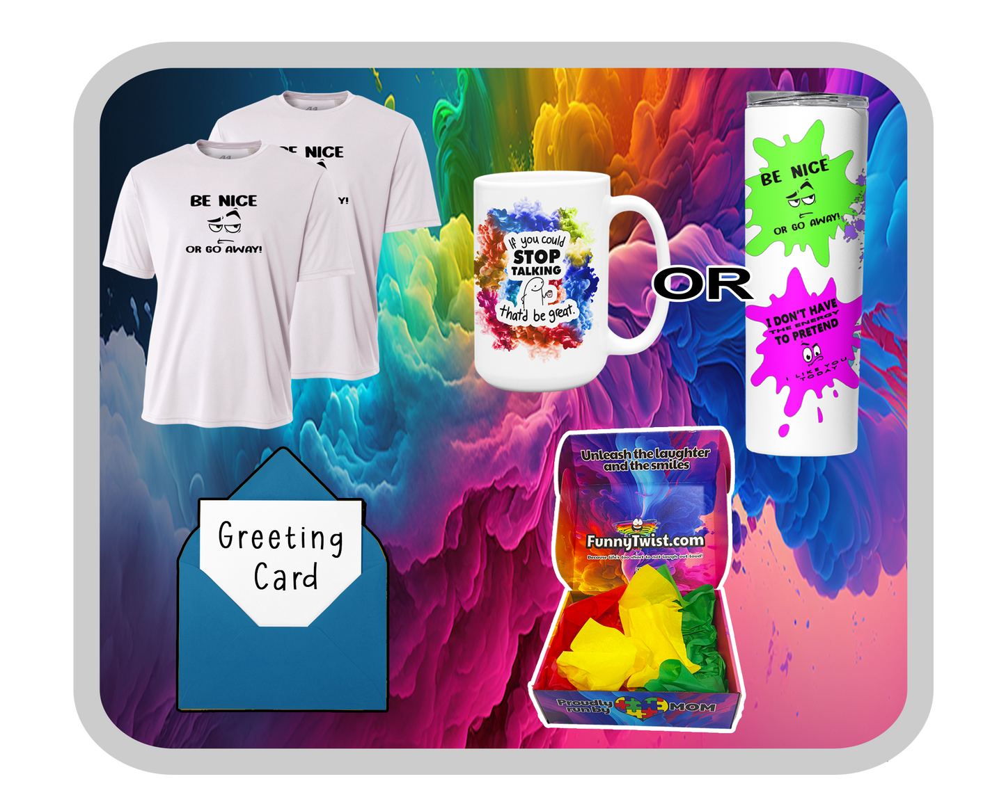 Funny Box: Two T-Shirts + One Drinkable - Funnytwist.com