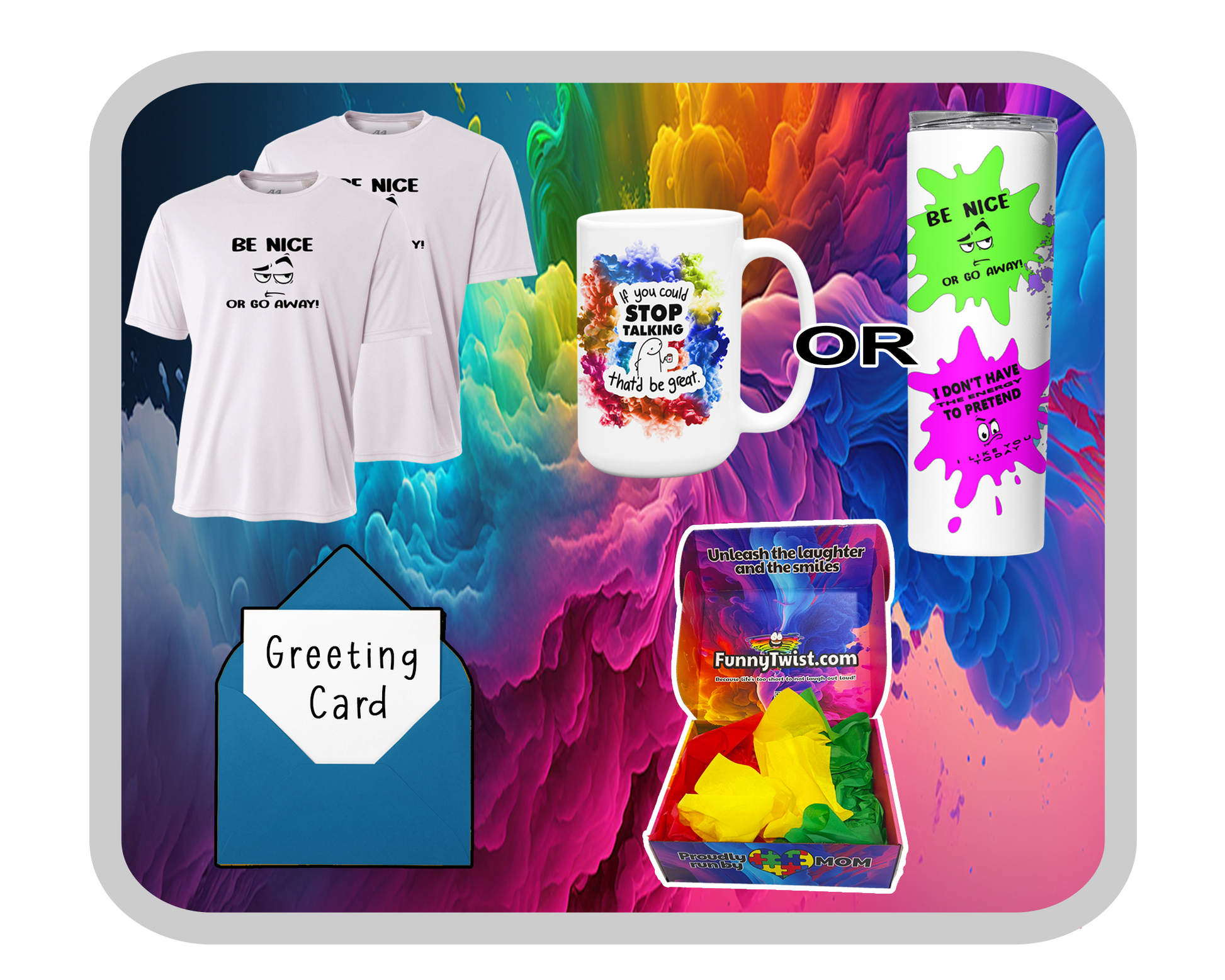 Funny Box: Two T-Shirts + One Drinkable - Funnytwist.com