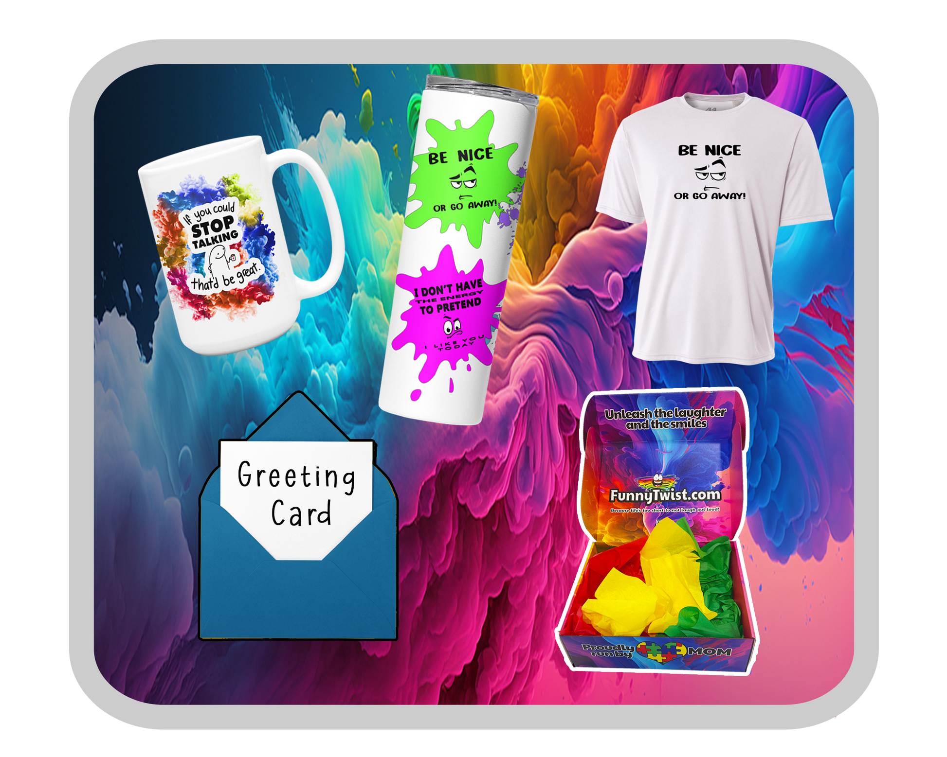 Funny Box: One Mug + One Tumbler + One T-Shirt - Funnytwist.com